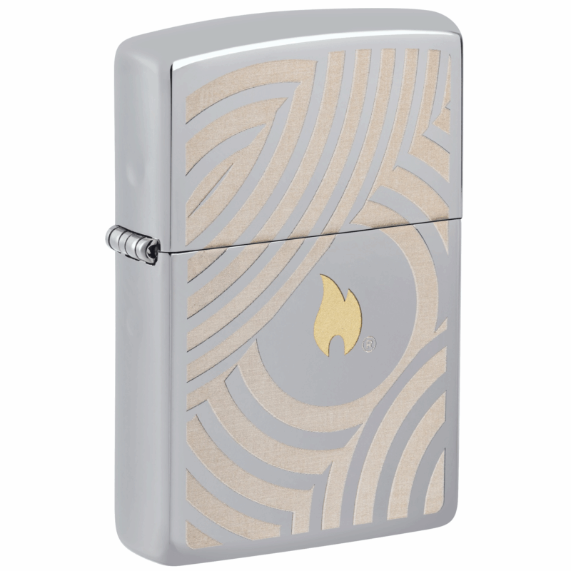 Zippo Flame And Circles Design 2 46332