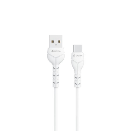Devia EC305 Καλώδιο USB-A To USB-C 2.1A White