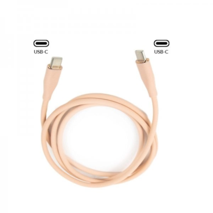 Καλώδιο Γρήγορης Φόρτισης Σιλικόνης 66W 1m USB Σε Type-C Ροζ