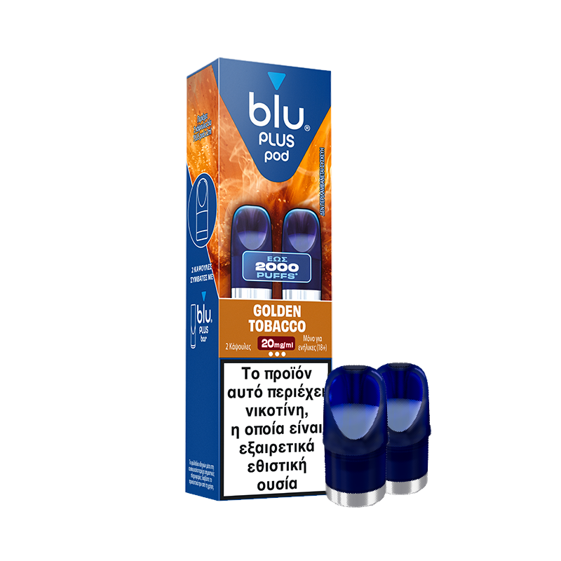 blu plus pod Golden Tobacco 2pcs